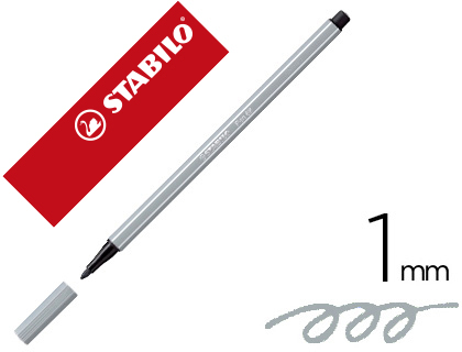 Rotulador acuarelable Stabilo Pen 68 tinta gris azulado claro